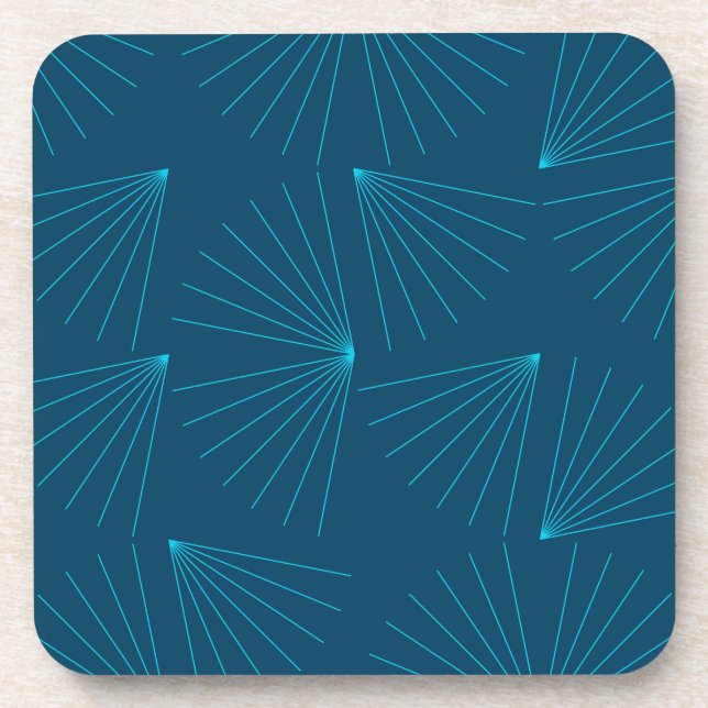 Blue, modern, simple light celebration concept beverage coaster (Front)