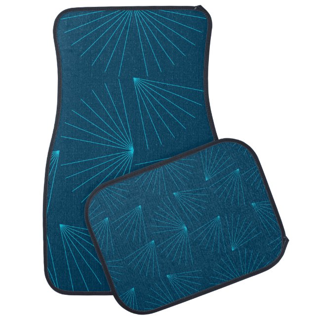 Blue, modern, simple light celebration concept car floor mat (Set)