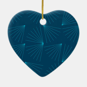 Blue, modern, simple light celebration concept ceramic ornament