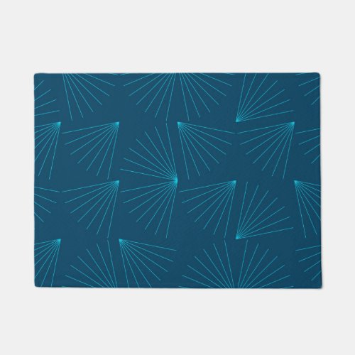 Blue modern simple light celebration concept doormat