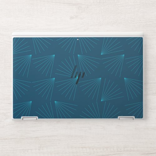 Blue modern simple light celebration concept HP laptop skin