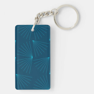 Blue, modern, simple light celebration concept keychain