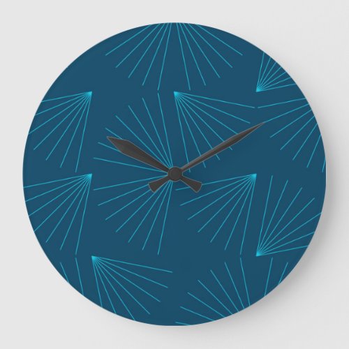 Blue modern simple light celebration concept large clock