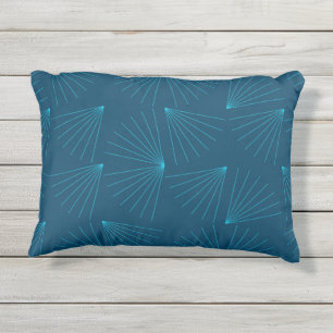 Blue, modern, simple light celebration concept outdoor pillow