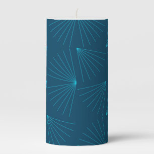 Blue, modern, simple light celebration concept pillar candle