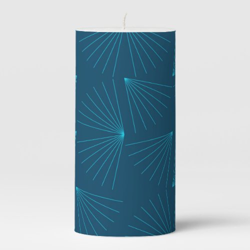 Blue modern simple light celebration concept pillar candle