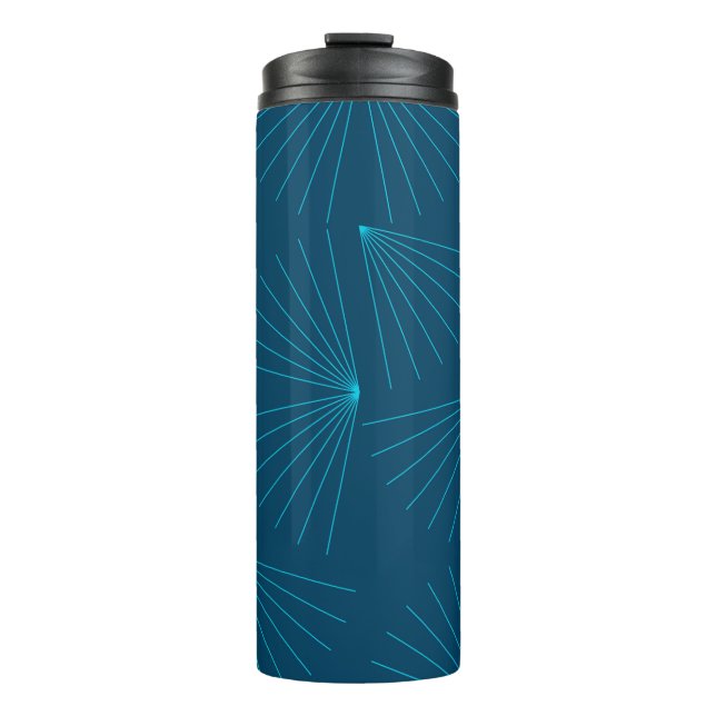 Blue, modern, simple light celebration concept thermal tumbler (Front)