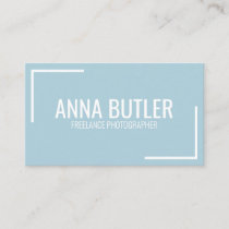 Blue Modern Simple Minimalist Professional Plain Business Card