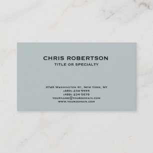 Blue Modern Simple Plain Business Card