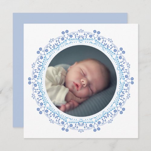 Blue Modern Simply Sweet Baby Photo 