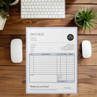 Blue Modern Small Business Invoice Template