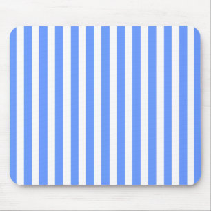 Blue Modern Stripe Mouse Pad