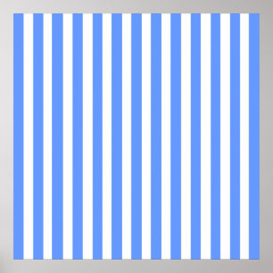 Blue Modern Stripes Poster
