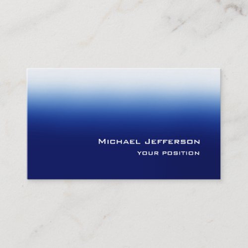 Blue Modern Unique Trendy Personal Business Card