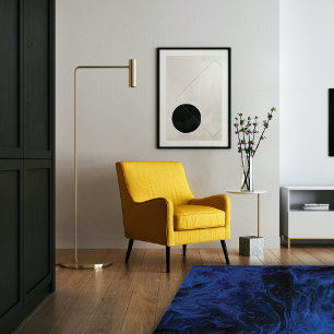 Blue Modern Watercolor Abstract Area Rug