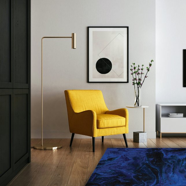 Blue Modern Watercolor Abstract Area  Rug (Blue Modern Watercolor Abstract Area Rug)