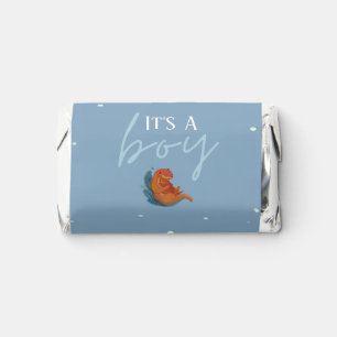 Blue Mom and Baby Sea Otter Baby Shower Hershey's Miniatures