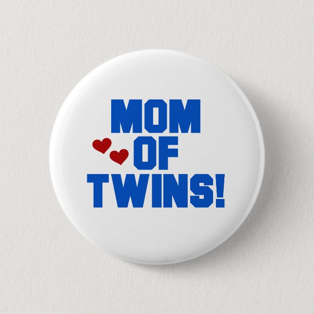 Blue Mom of Twins Button (Front)