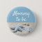 Blue Mommy to be Baby Starfish Shower Button
