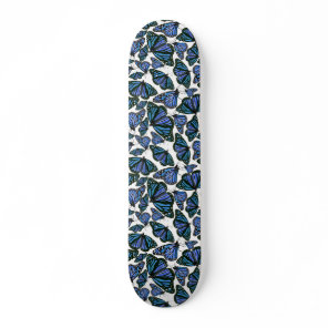 Blue Monarch Butterflies Skateboard