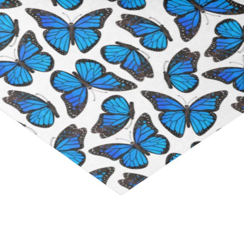 Blue Monarch Butterfly Pattern Tissue Paper