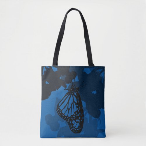 Blue Monarch Butterfly Tote