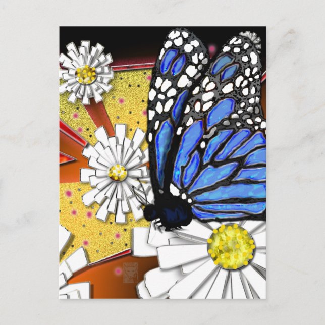 blue monarch postcard (Front)