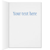 Blue Monkey Face with Pattern and Feathers Cards (Inside (Right))