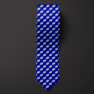 Blue Monochromatic Football Neck Tie