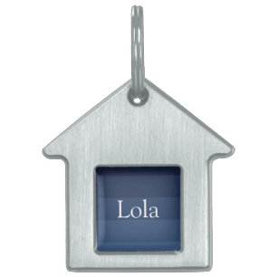 Blue Monochromatic Pet ID Tag