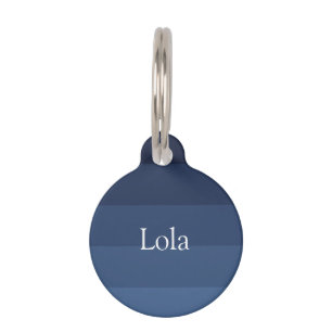 Blue Monochromatic Pet ID Tag