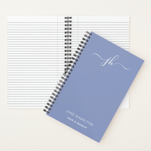 Blue Monogram and Name Notebook