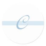 Blue Monogram C Classic Round Sticker
