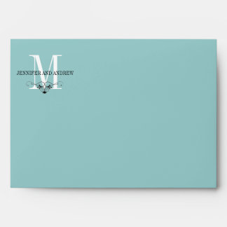Blue Monogram Chandelier A7 Envelopes