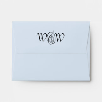 Blue Monogram Envelope