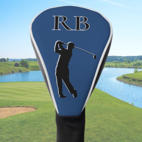 Blue Monogram Golf Head Cover For Men