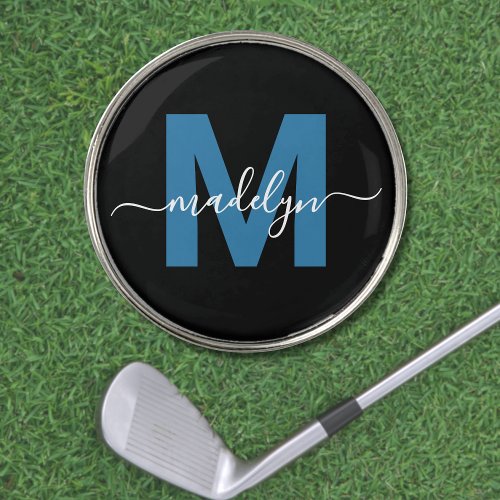 Blue Monogram Initial Name