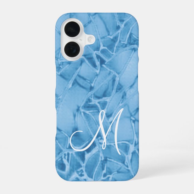 Blue Monogram Iphone Case (Back)