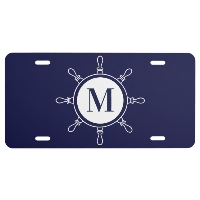 Blue Monogram License Plate (Front)