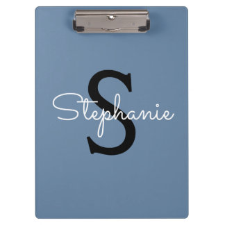 Blue Monogram Name Clipboard