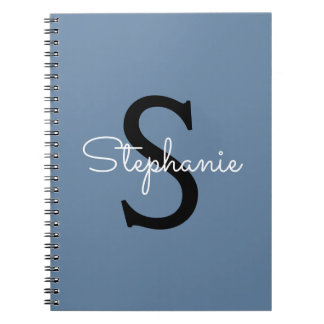 Blue Monogram Name Notebook
