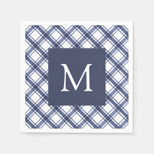 Blue Monogram Napkins