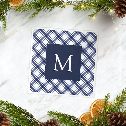 Blue Monogram Napkins