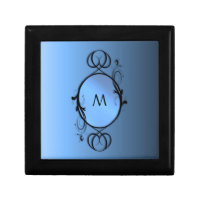 Blue Monogram or Initial Gift Box