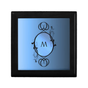 Blue Monogram or Initial Gift Box