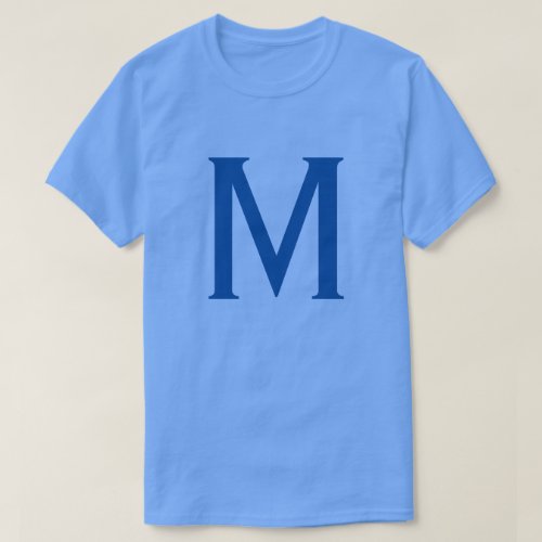 Blue Monogram Own Name Initial T_Shirt