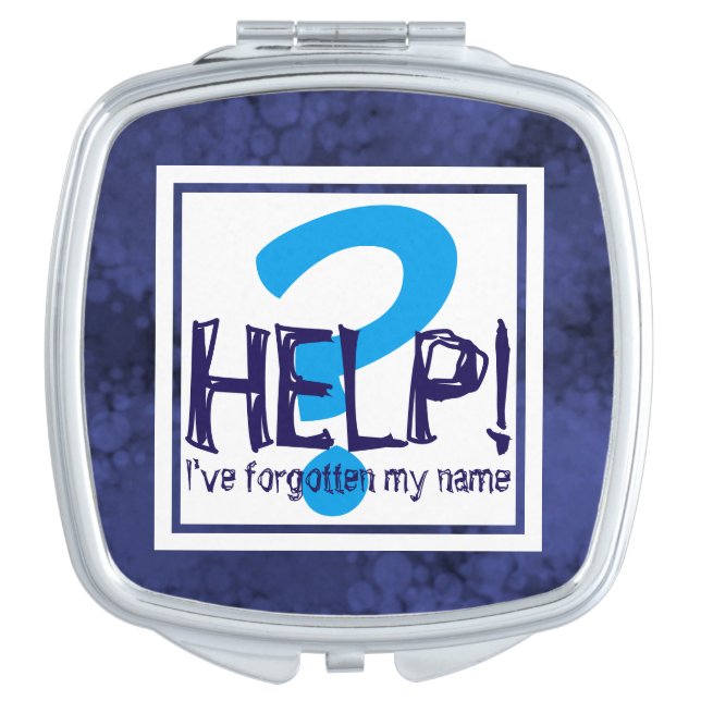 Blue Monogram Parody Compact Mirror (Front)