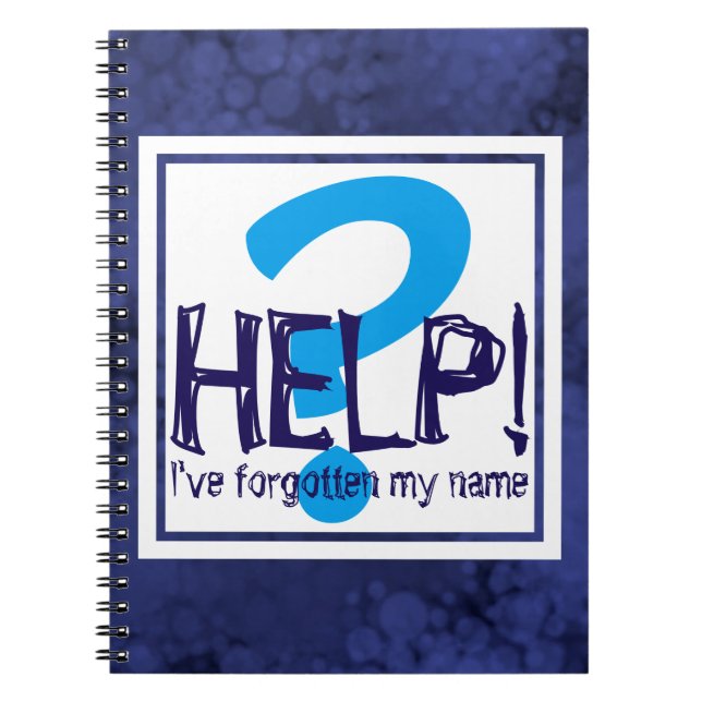 Blue Monogram Parody Notebook (Front)
