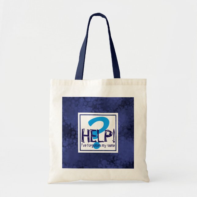 Blue Monogram Parody Tote Bag (Front)