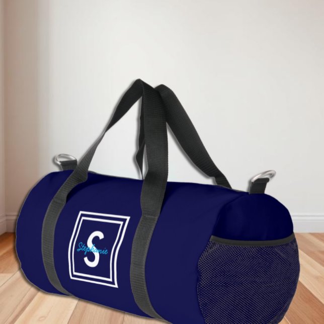 Blue Monogram Personalized Duffle Bag (Creator Uploaded)